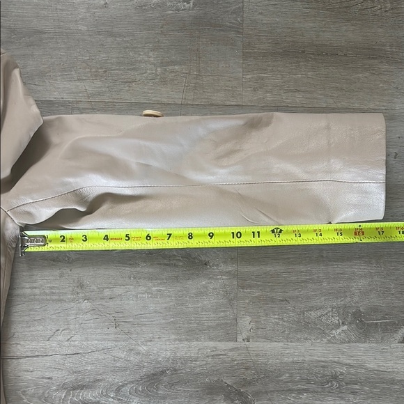 Ada & MOD genuine lamb leather Sz L tailored tan jacket zipper coat - Picture 7 of 11